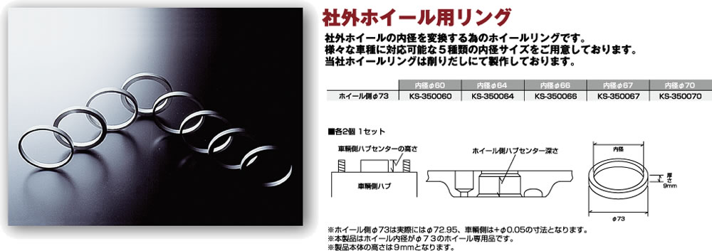 社外ホイール用リング